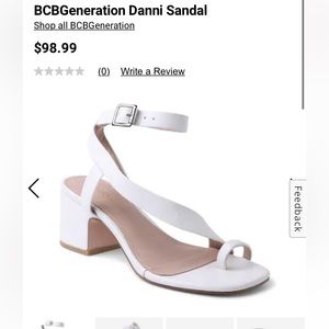 BCB Generation Danni Women Block Heel Sandals 10 White